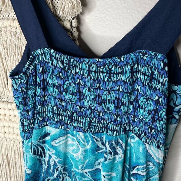 Style & Co. Blue Floral Print Watercolor Dress XS - Picture 7 of 9